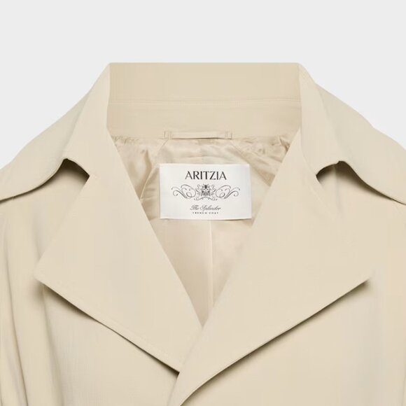 NWT Aritzia The Splendor Trench Coat - Crepette Marcona Beige M - Picture 8 of 12